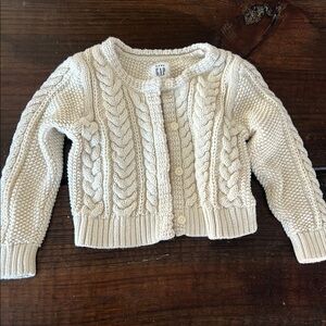 Baby Gap Ivory Cable Knit Cardigan